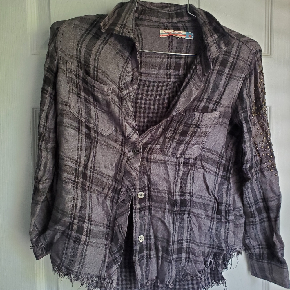 Girls Vintage Havana button down shirt size S